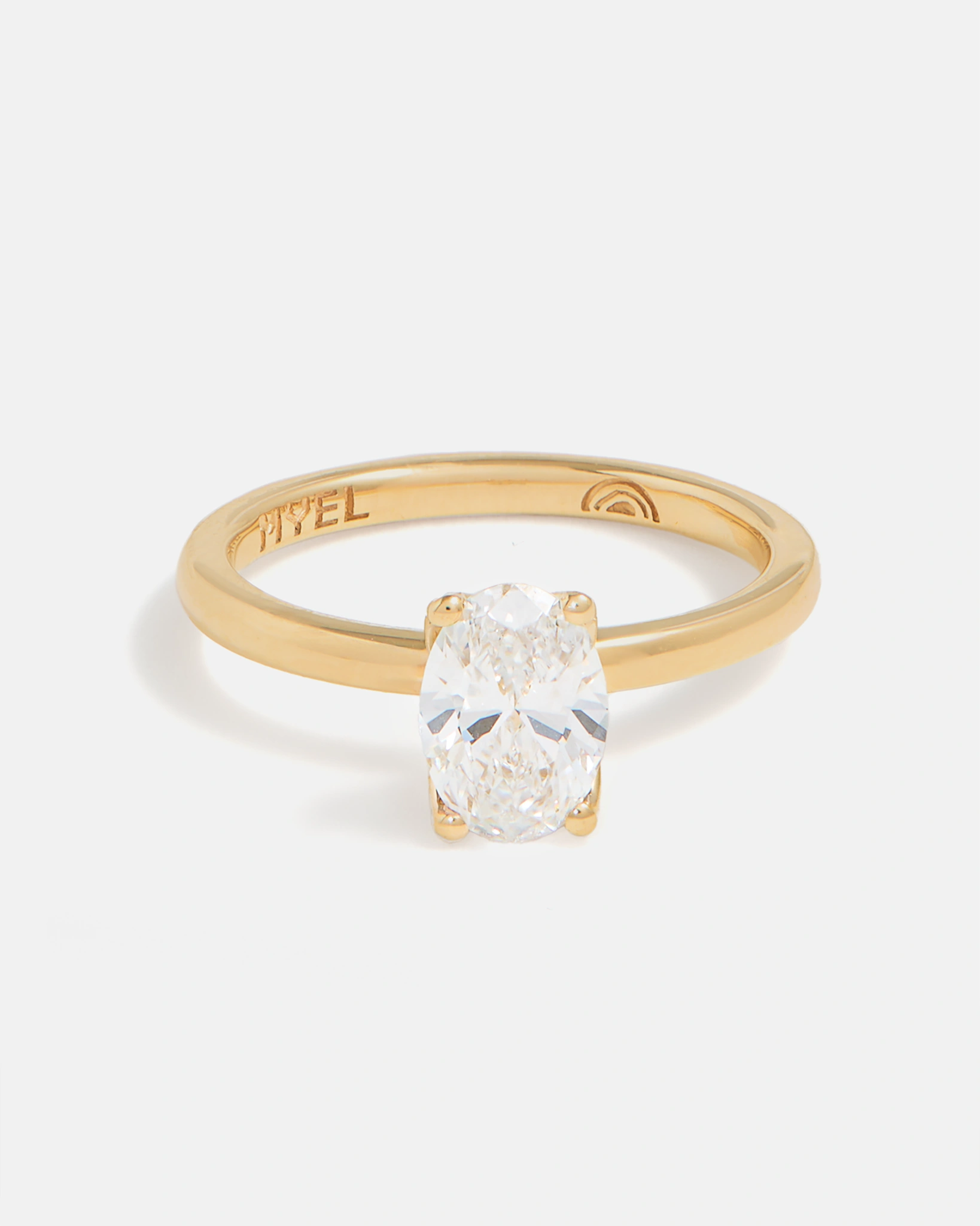 Bague Ellipse Pétale en or certifié Fairmined et diamants de laboratoire