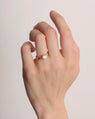 Bague Forge Fine en Or 14k Fairmined avec Diamant de laboratoire de 6mm