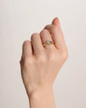 Bague Signet Cerf-Volant en Or Certifié Fairmined et Saphir du Montana