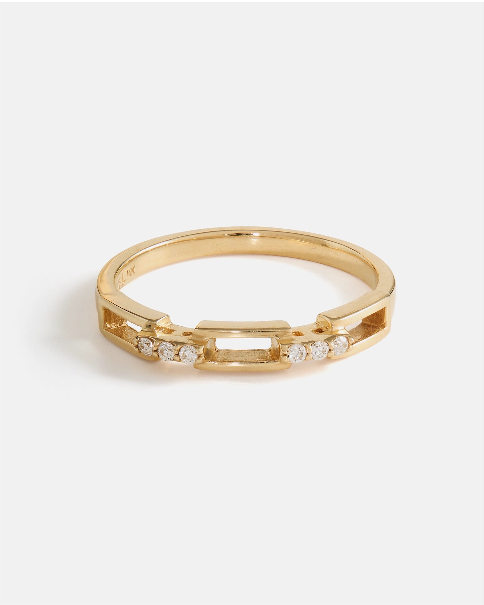 Bague Liaisons en Or 14k avec Diamants de Laboratoire