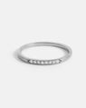 Jonc Stratura en Or Blanc 14k avec Pierres de Naissance