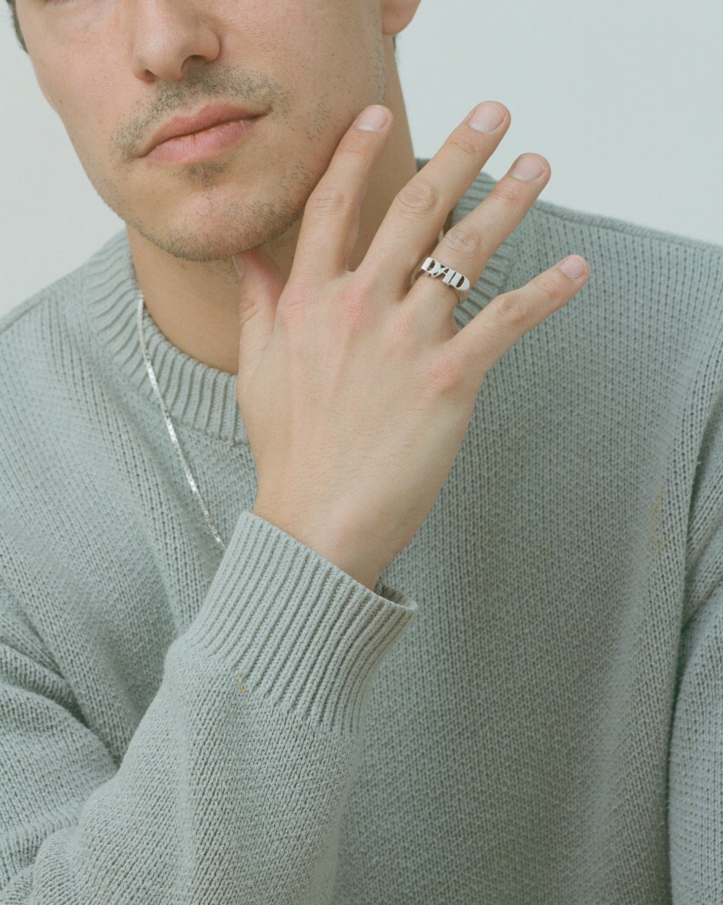  Bague Script en argent