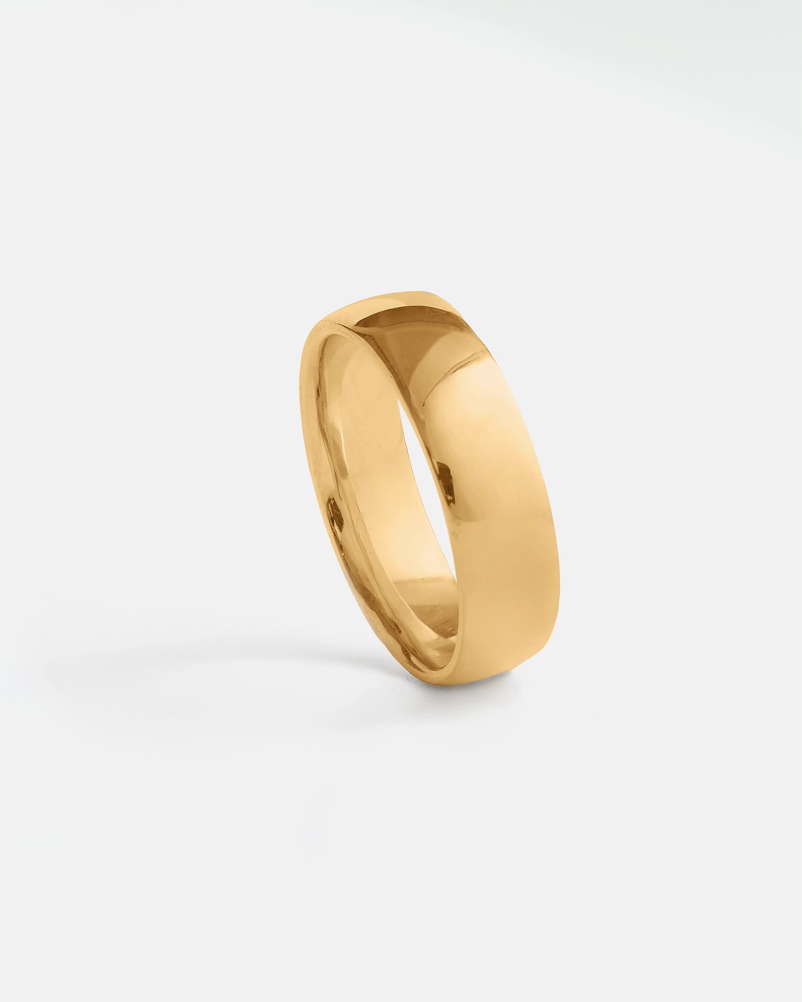 Half Round Band in 14k Gold 6mm