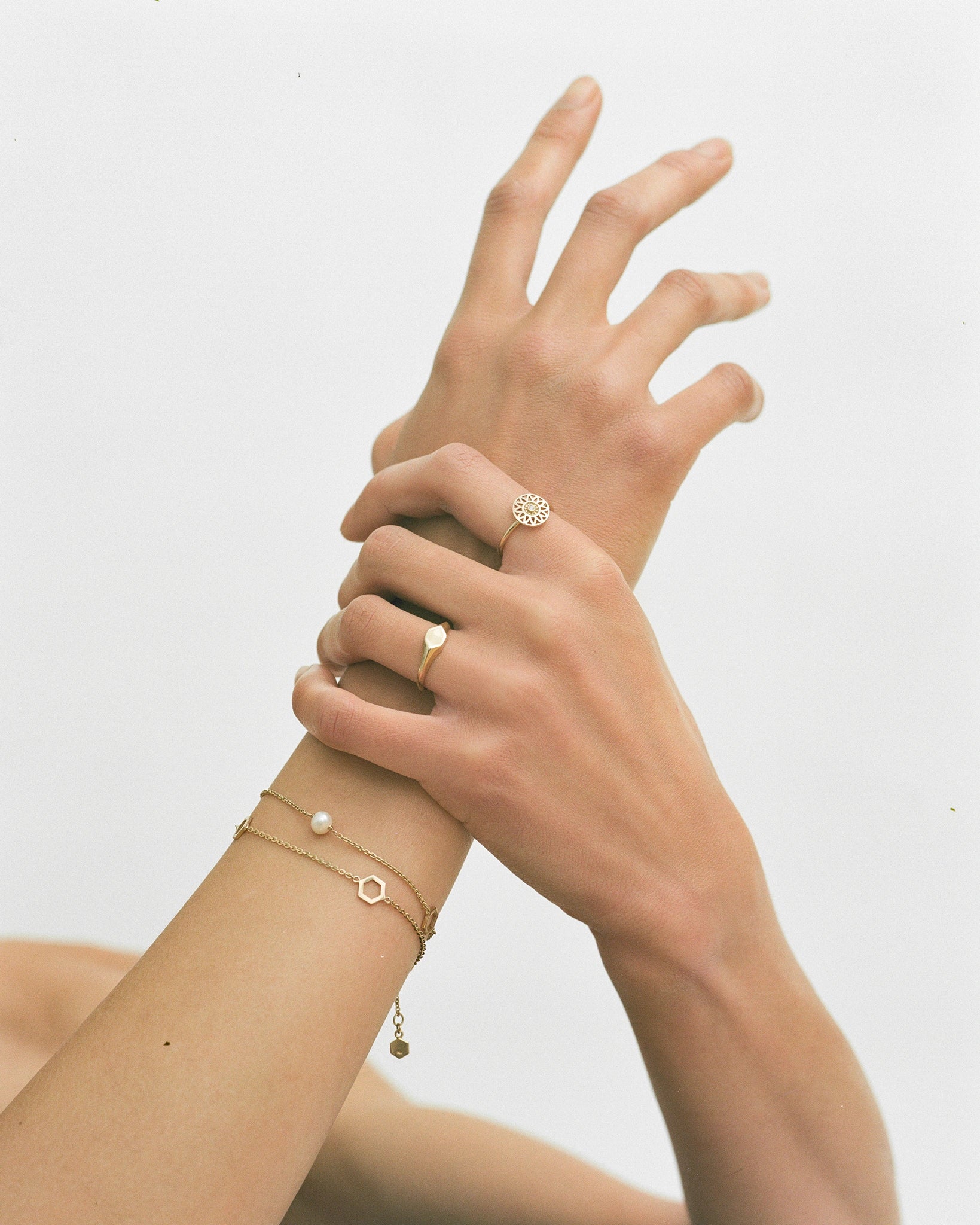 Mini Signet Ring in 14k Yellow Gold