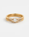 Alliance Vague Pavée en or 14 carats Fairmined avec diamants de laboratoire