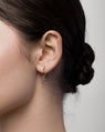 Breloque Lune pour Anneaux en Or 14K avec Saphirs