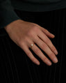 Bague Solitaire Pétale en Or Fairmined 14k avec Diamant de Laboratoire