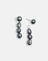 Boucles d'Oreilles Neptune avec Perles d'Eau Douce Irisées en Or blanc