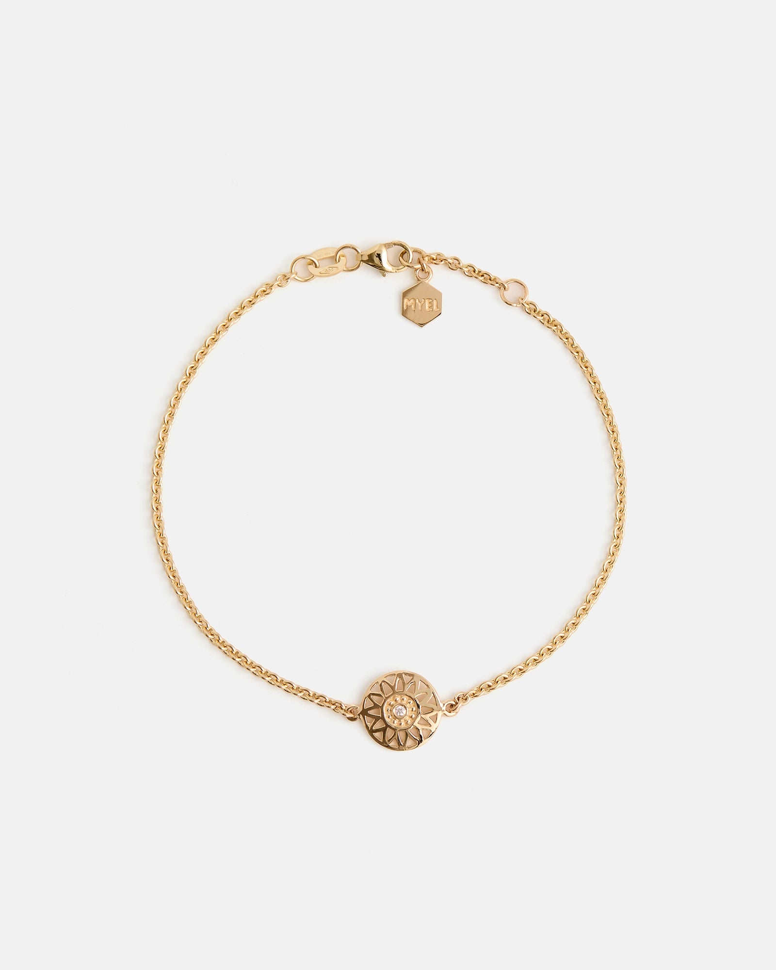 Bracelet Hélios en Or 14k avec Diamant de Laboratoire