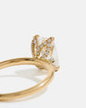 Bague Pétale Pavé Cushion en Or 18K Fairmined et Diamants de Laboratoire