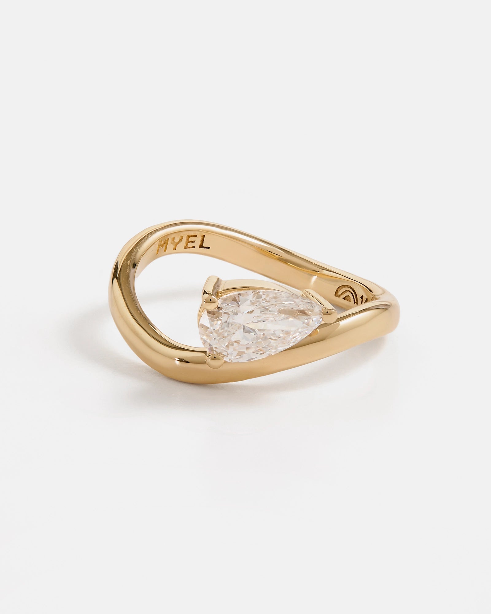 Bague Pyrus Vague en Or 14k et Diamant