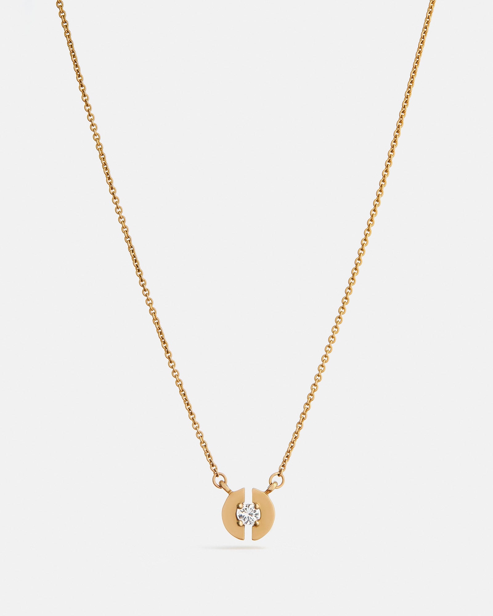 Collier Stein en Or Jaune 14k avec Diamant