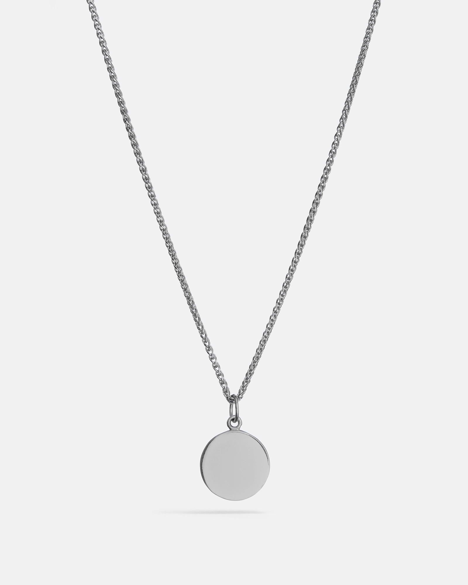 Round Memento Pendant in Silver