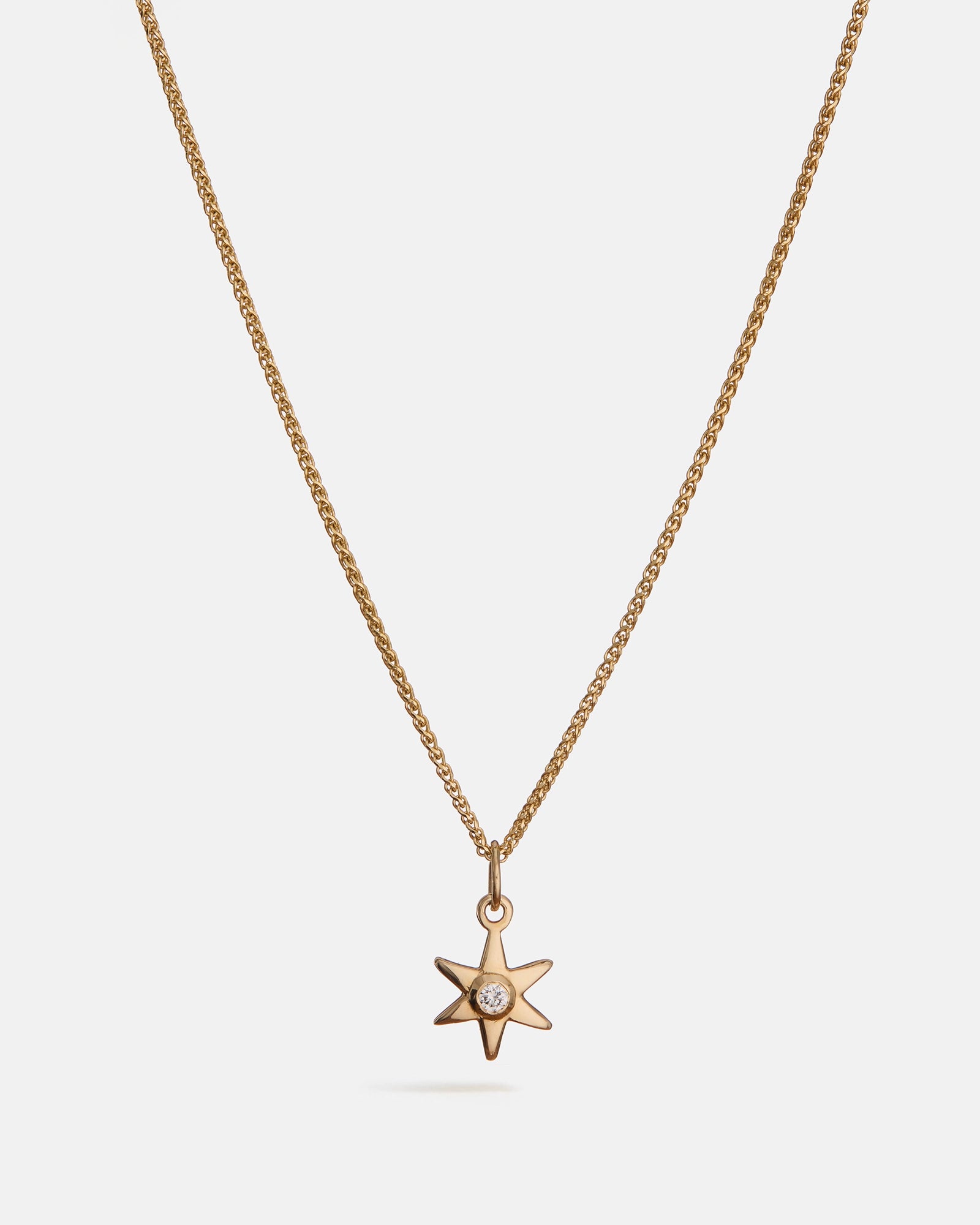 Star Pendant in 14k Gold with lab grown Diamond