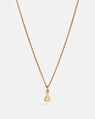 Pendentif goutte d'eau en or 14k avec pierre éthique