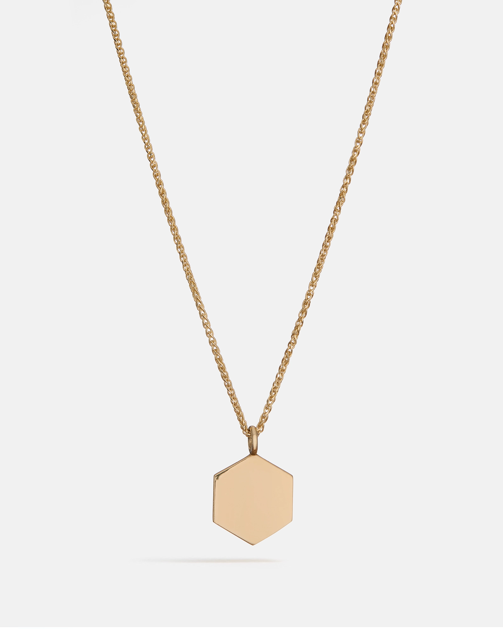 Hexagon Memento Pendant in Gold