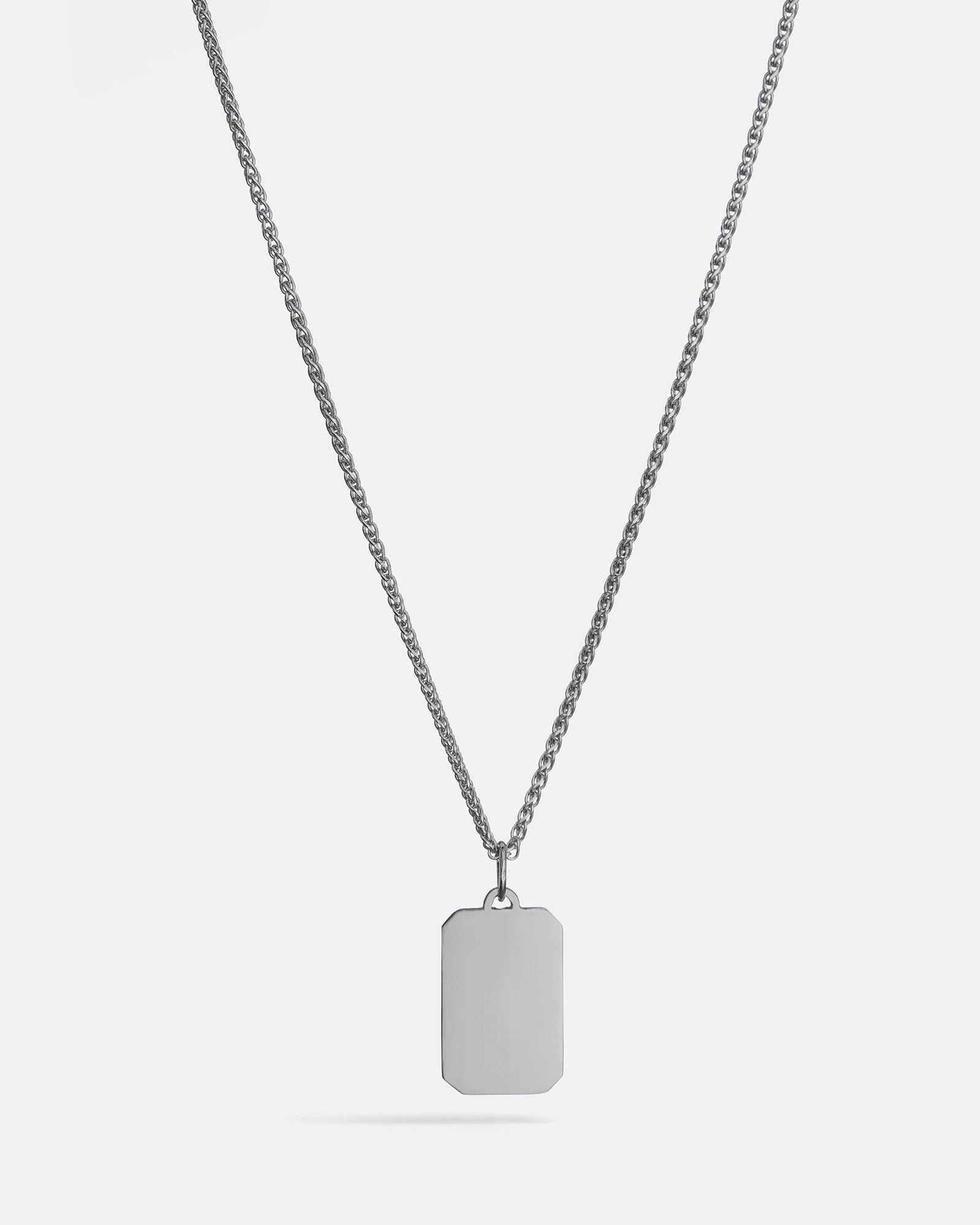 Tag Memento Pendant in Silver