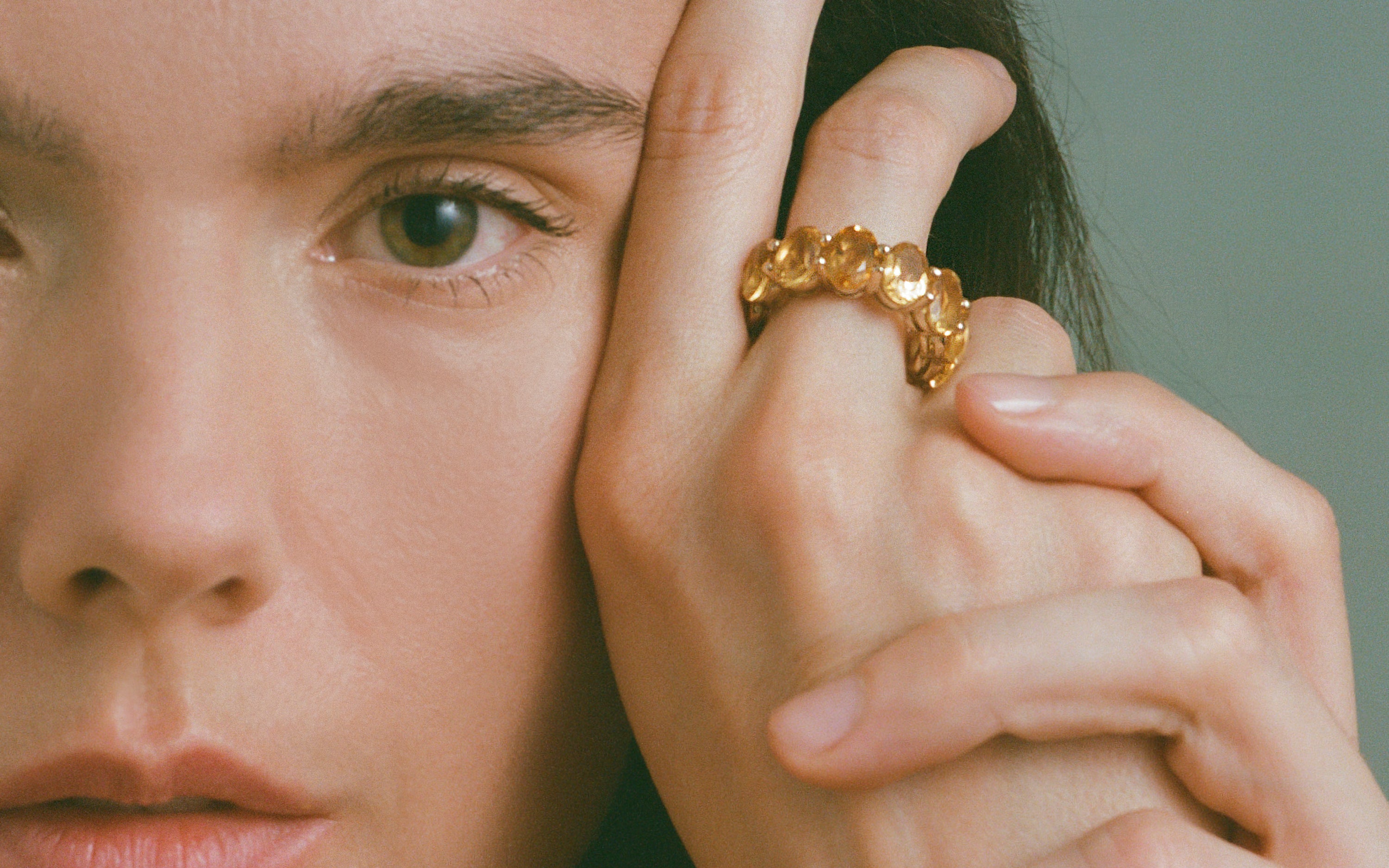 Bague Nocta en Or Jaune avec Citrines