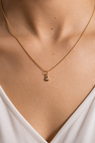 Pendentif goutte d'eau en or 14k avec pierre éthique
