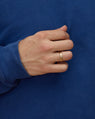 Wide Forge Band in 14k Gold with flush set 2mm Lab-Grown Diamond