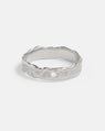 Wide Forge Band in 14k Gold with flush set 2mm Lab-Grown Diamond