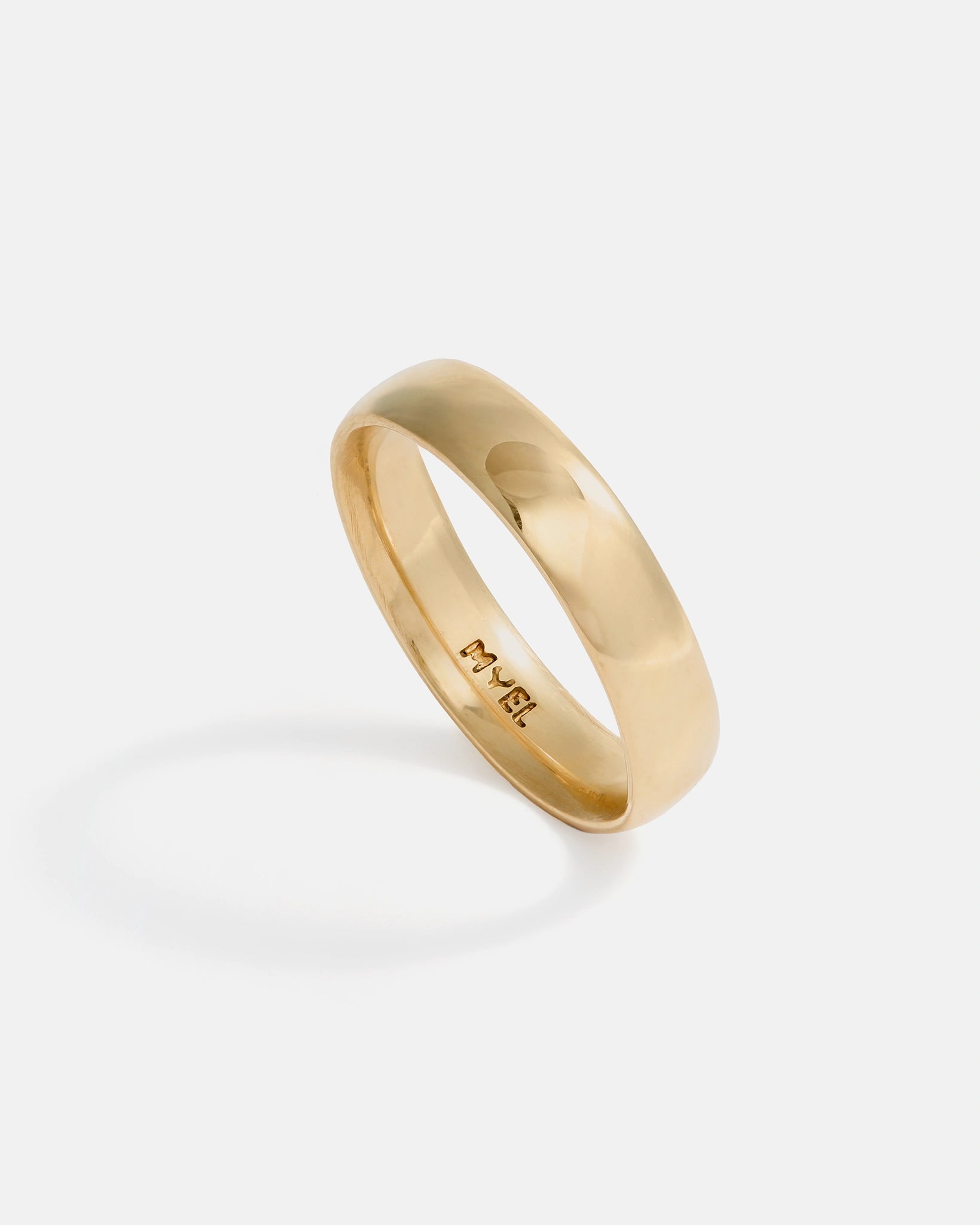 Jonc Semi-Bombé en Or 14k de 5mm