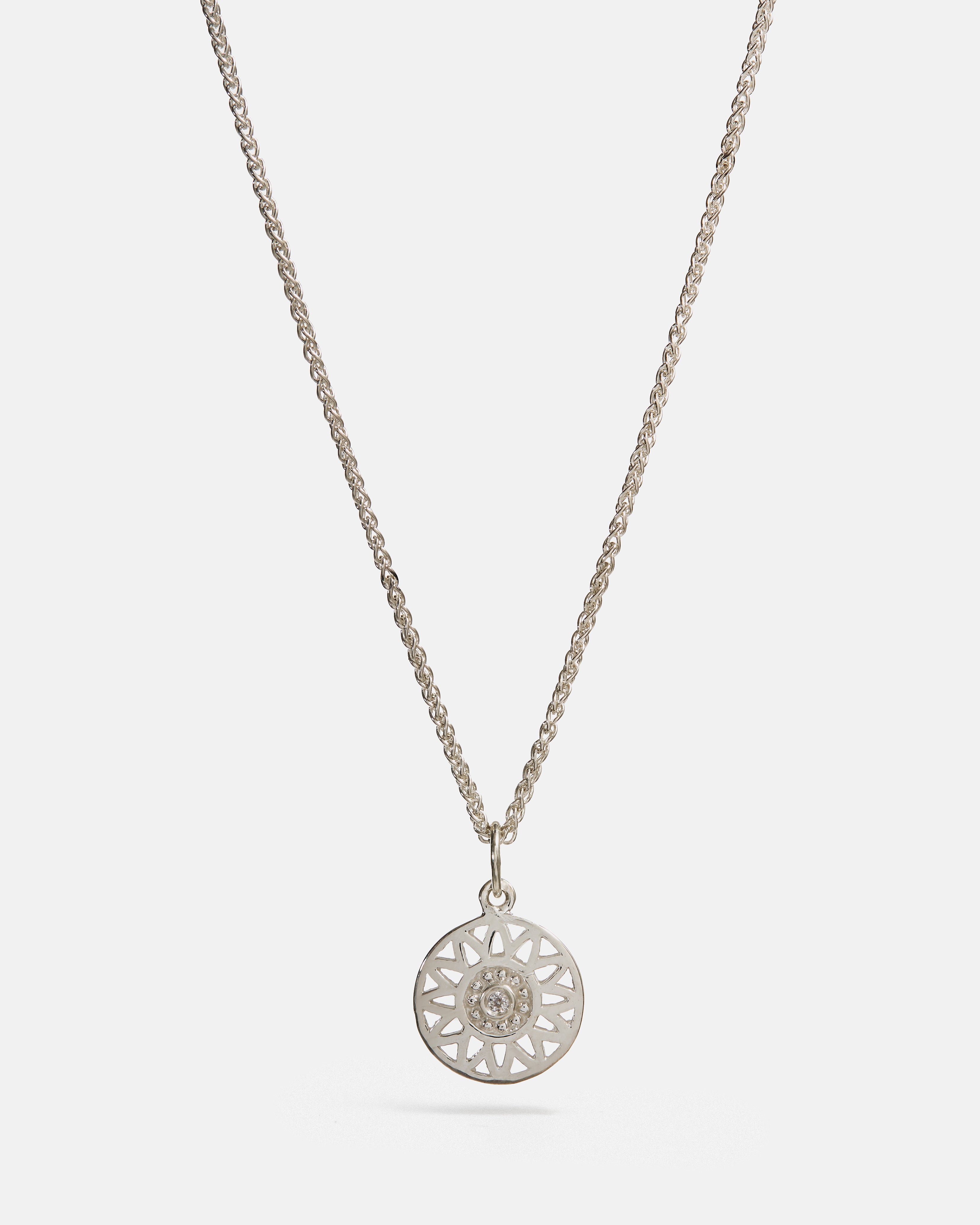 Pendentif Hélios en Argent avec Diamant de Laboratoire