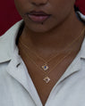 Pendentif Talisman en or Jaune 14k avec Lapis Bleu du Chili et Topaz Bleu