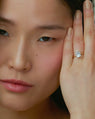 Bague Pétale Pavé Cushion en Or 18K Fairmined et Diamants de Laboratoire
