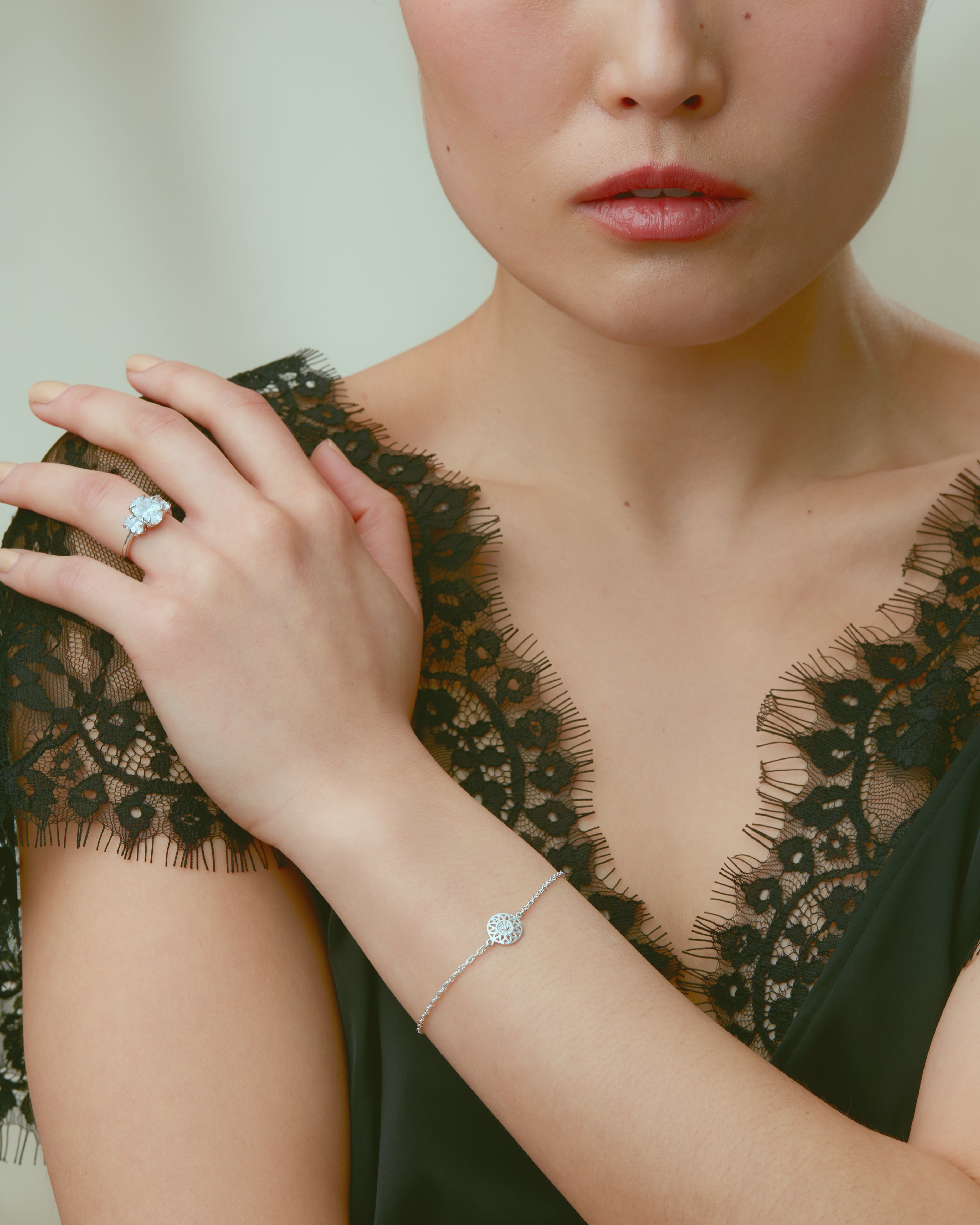 Helios Bracelet in Silver with a lab grown Diamond