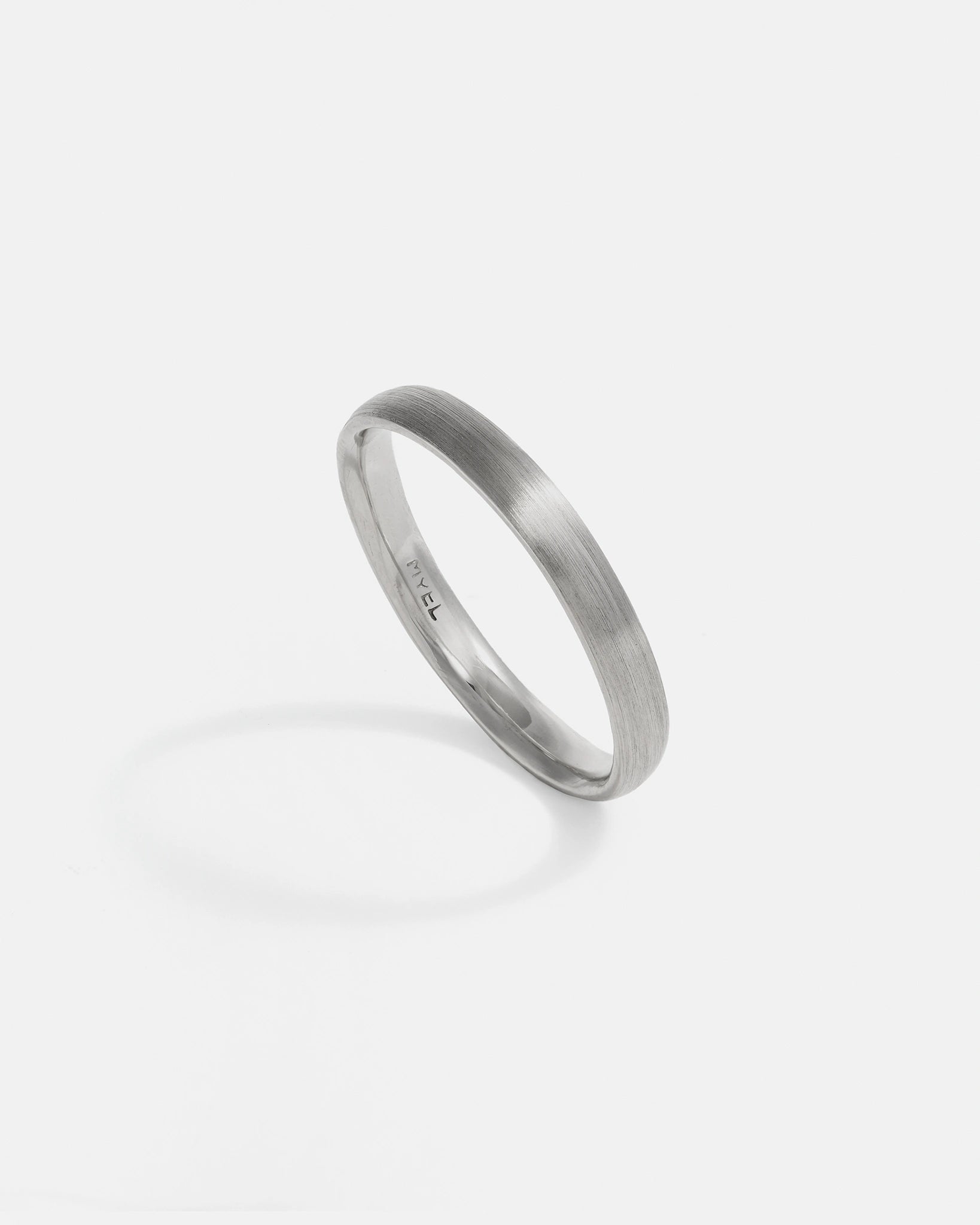 Jonc Semi-Bombé en Or Mat 14k de 3mm