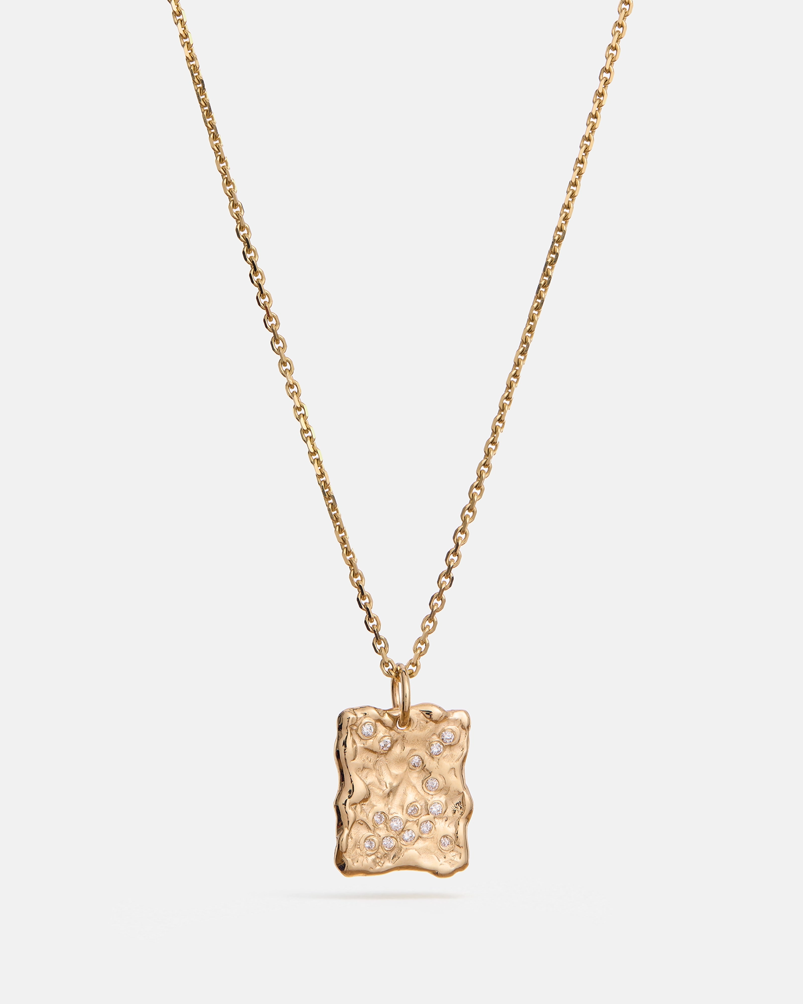 Pendentif Constellation Forge en Or Jaune 14k avec Diamants de Laboratoire