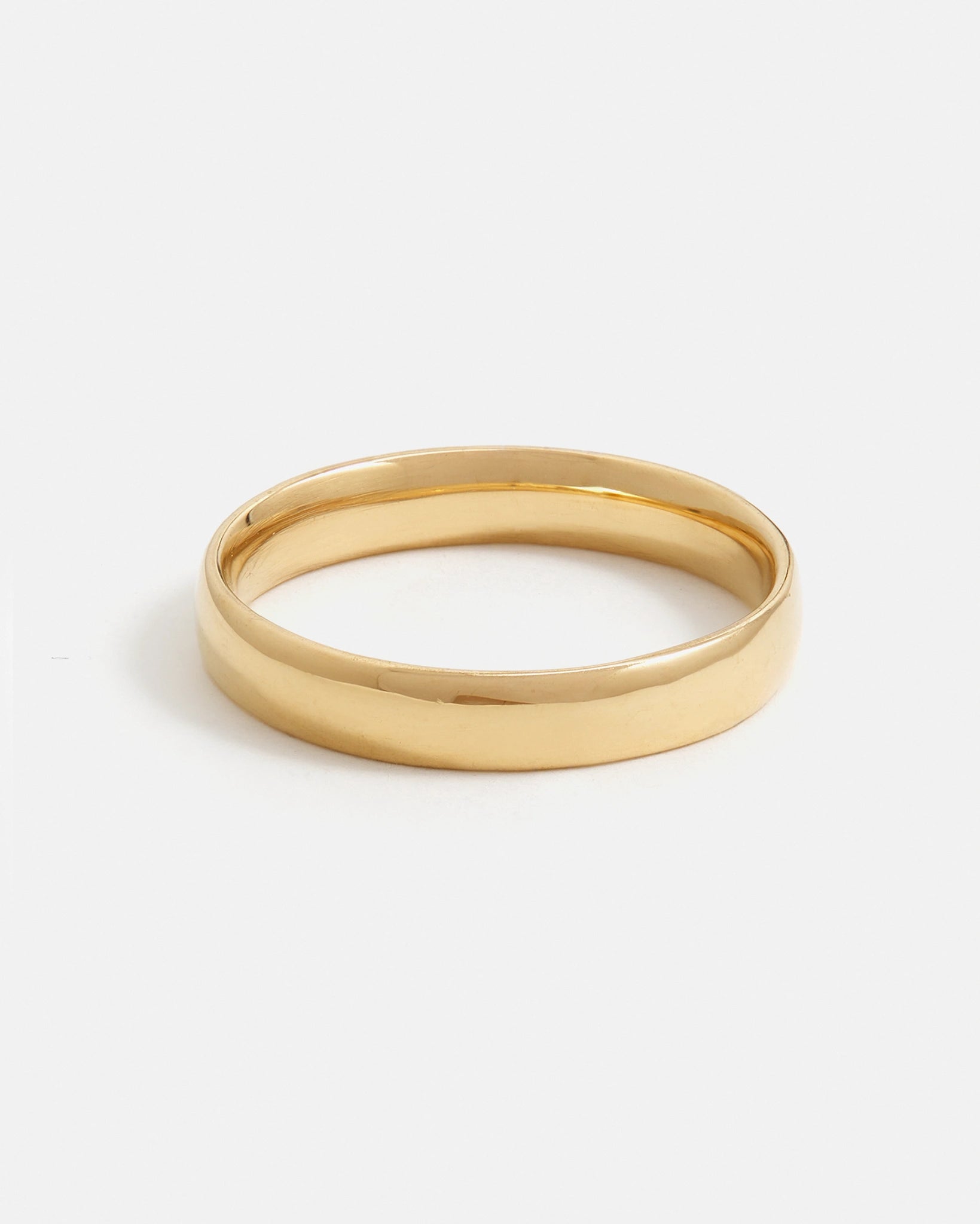 Jonc Semi-Bombé en Or 14k de 4mm