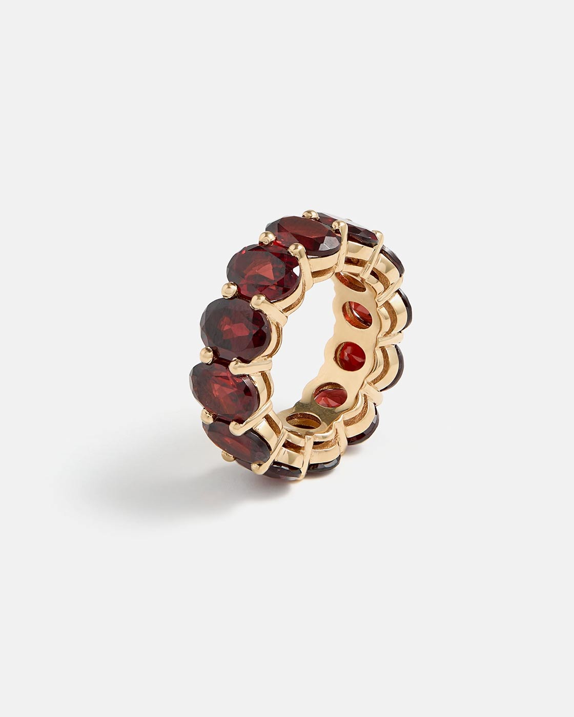 Bague Nocta en Or Jaune 14k avec Grenats