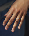Bague Ellipse Pétale en or certifié Fairmined et diamants de laboratoire