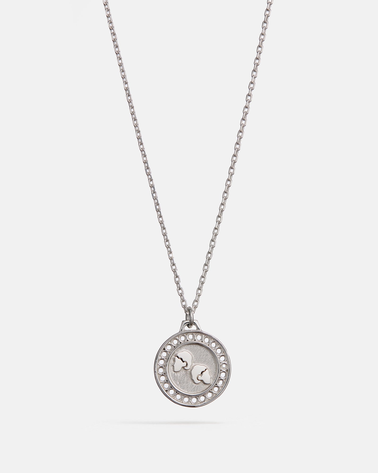 Zodiac Gemini Pendant in Silver