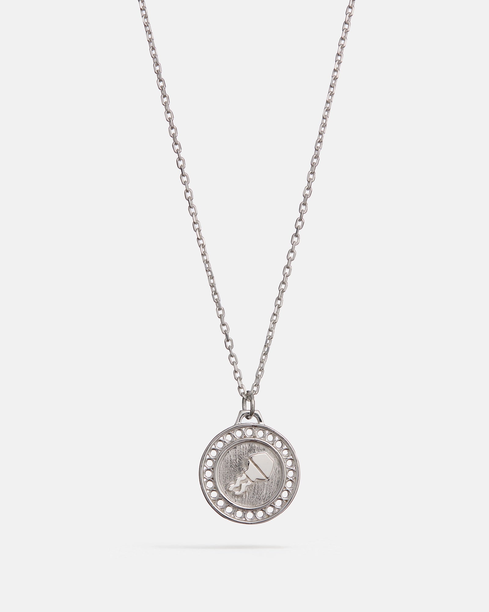 Zodiac Aquarius Pendant in Silver