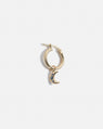 Breloque Lune pour Anneaux en Or 14K avec Saphirs
