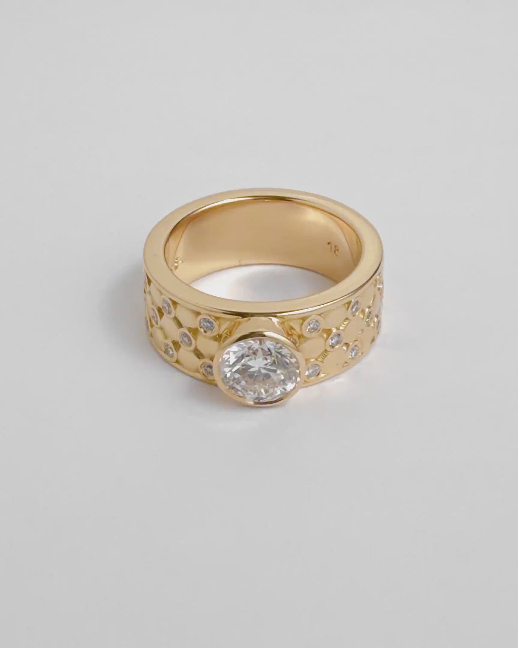 Bague Jeanne en Or 18 Fairmined avec Diamants de Laboratoire