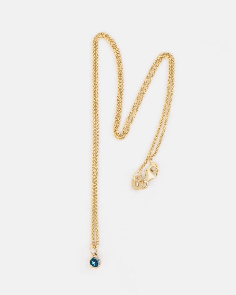 Pendentif Origines en Or Jaune 14k avec Pierre de Naissance Éthique