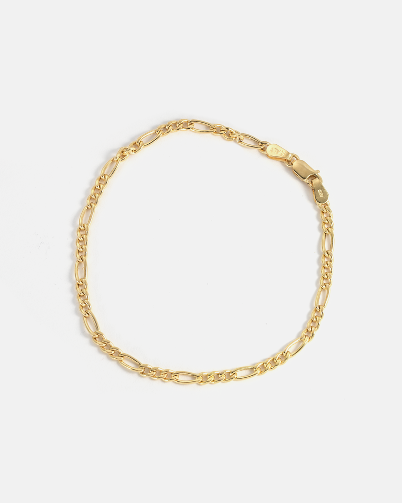 Bracelet Figaro en Or Jaune 10k