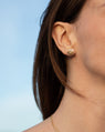 Boucles d'Oreilles Hélios en Or Jaune 14k avec Diamant de Laboratoire