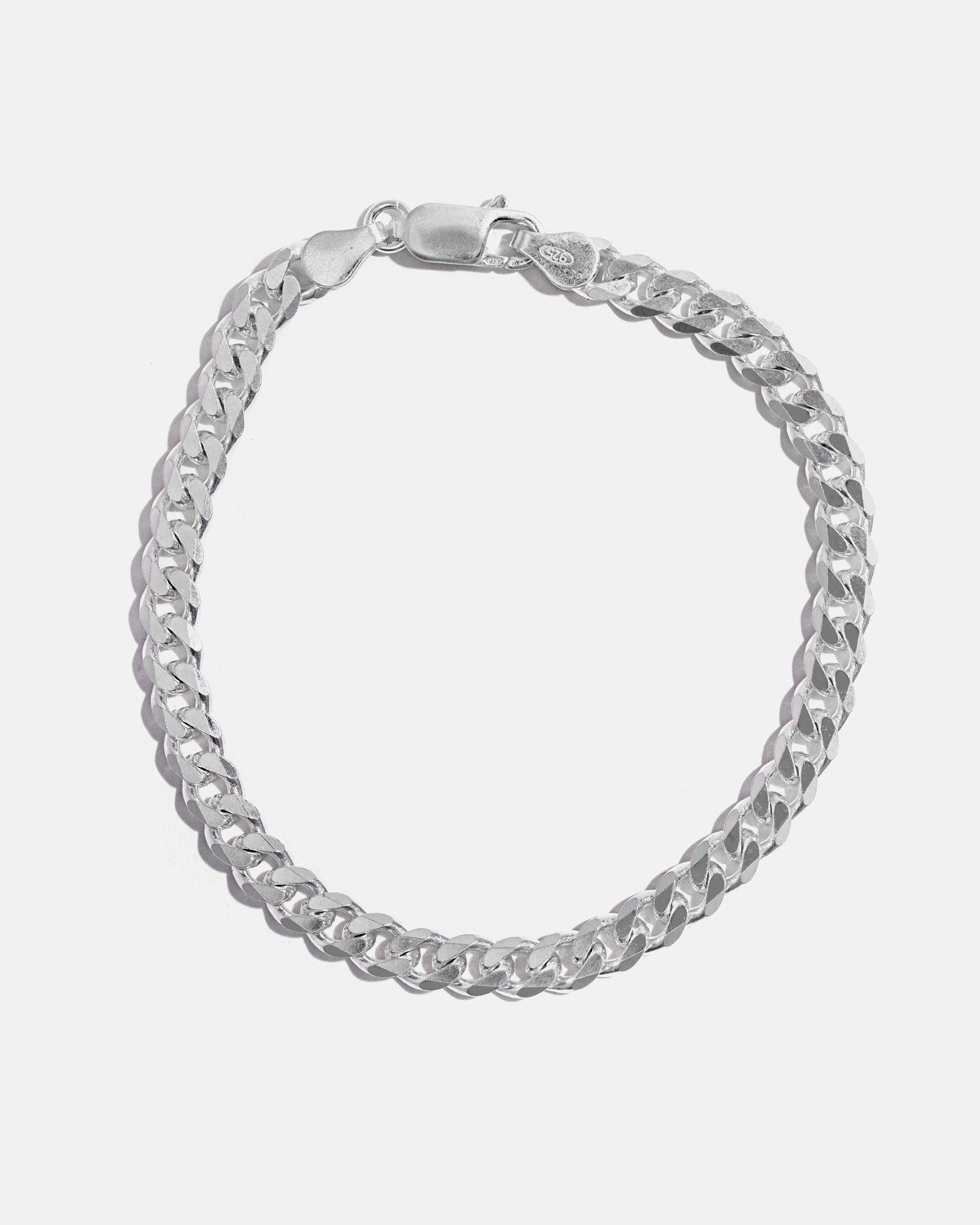 Bracelet Gourmette Large en argent 5,5 mm