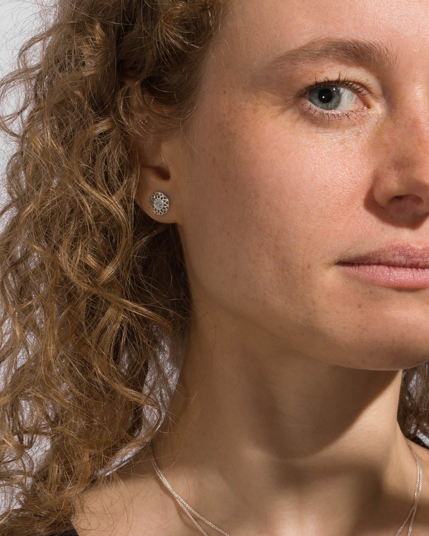 Boucles d'oreilles Hélios en Argent avec Diamant de Laboratoire