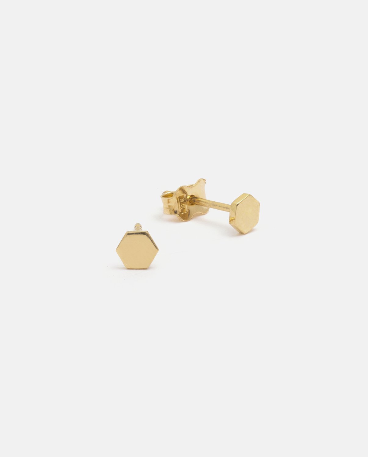 Geo 2 Earrings in Yellow Gold