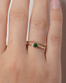 Bague Solitaire en Or Fairmined 14ct avec Émeraude du Brésil