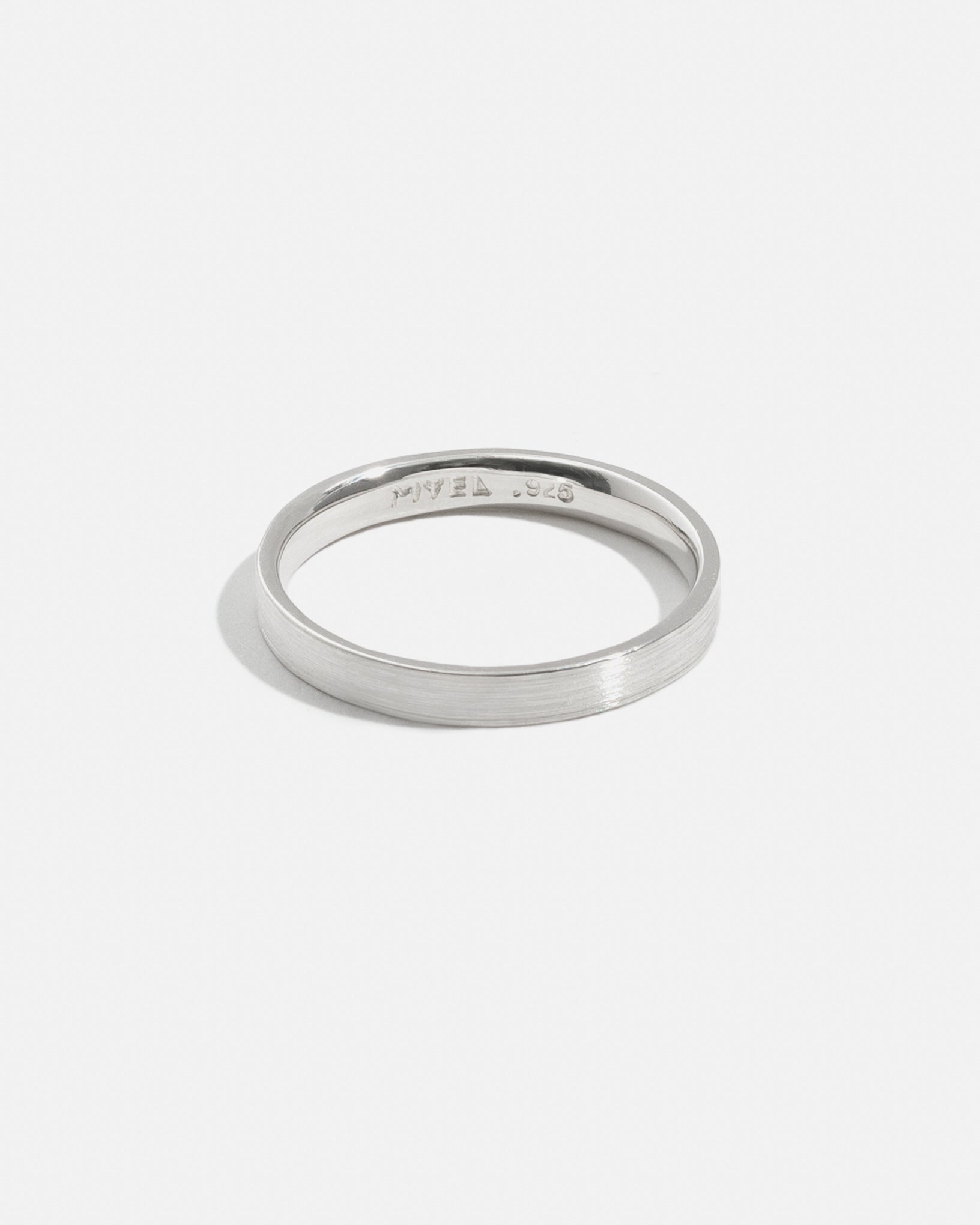 Jonc Carré en Argent Mat 3mm