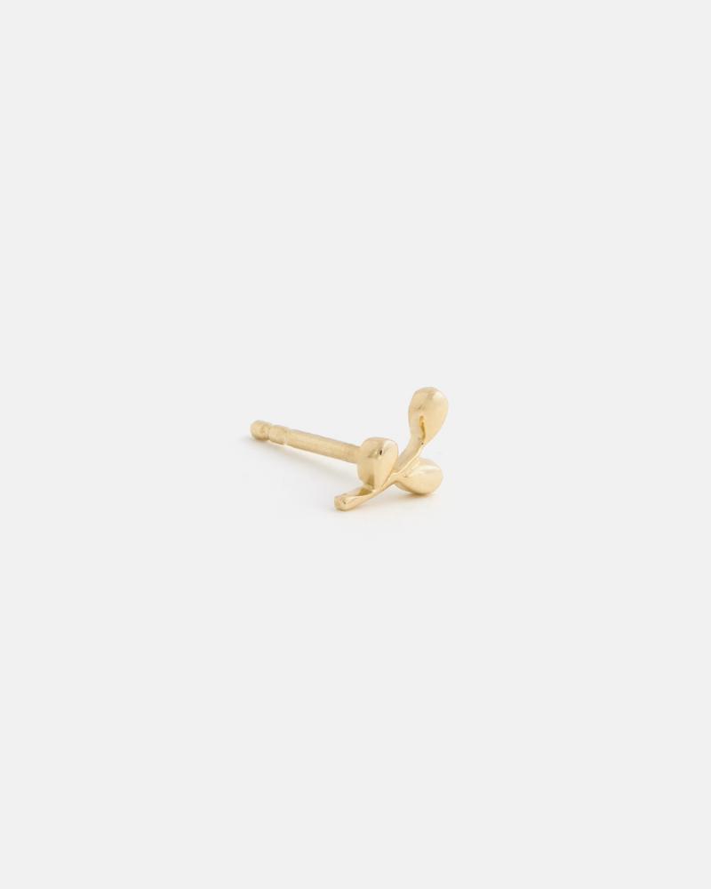 Single Mini Branch Earring in Yellow Gold