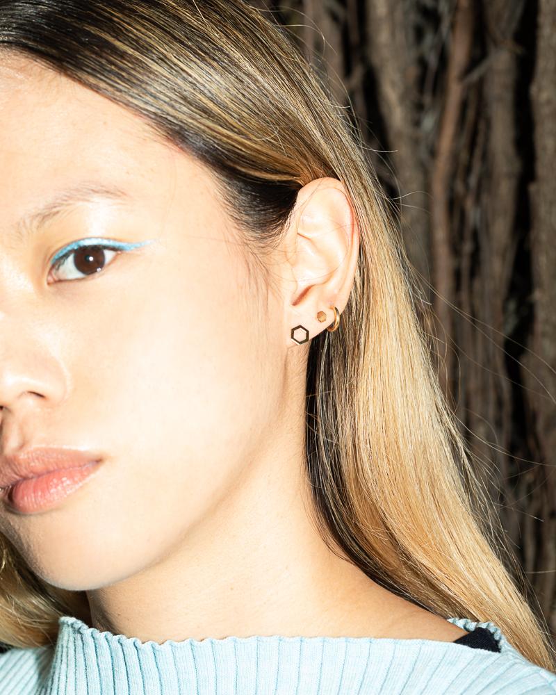 Geo 1  Earrings in 14k Gold