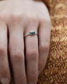 Baguette Ring in Fairmined Gold with Australian Sapphire and Diamonds